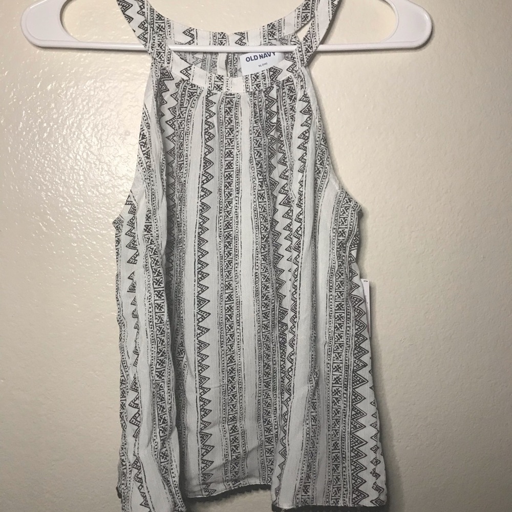 Black and white striped old navy tank top